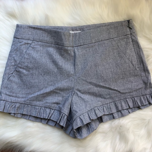 loft ruffle shorts